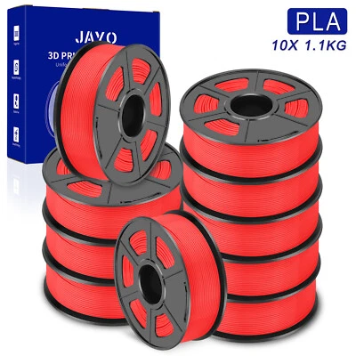 JAYO 10KG PETG PLA Matte SILK PLA+ 1.75MM 3D Printer Filament 1.1KG Clog Free - Image 1 of 4