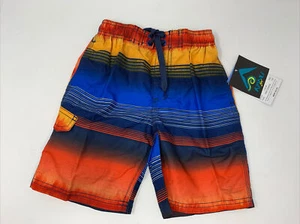 Kanu Surf Boys' Viper Quick Dry Beach Swim Trunks Navy/Orange, Small (4) - Picture 1 of 8