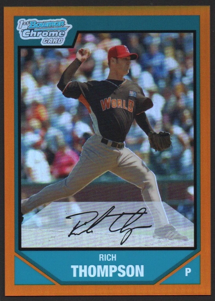 Rich Thompson RC Orange Refractor (02/25) - 2007 Bowman Chrome Draft #BDPP78 - Image 1 of 2