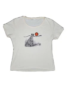 Vintage 80's Leopard iron on Tshirt Hanes Designer Tee size XL Amazing! - Picture 1 of 4