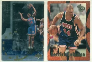 NBA - BASKETBALL INSERT TRADING CARD LOT - DERRICK COLEMAN - 2 DIFFERENT CARDS - Picture 1 of 2