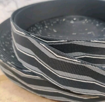 Correas gruesas negras grises diseño calidad premium de fábrica de 1,5" de ancho por yarda  Foto 1 de 4