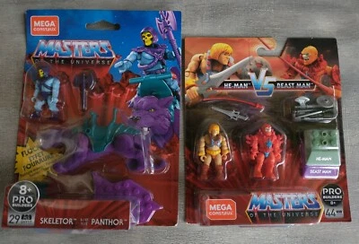 批量 MEGA CONSTRUX 宇宙大师 He-Man Beast Man 骷髅和 Panthor — 第 1/4 张图片