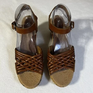 BOC Born Concept Weave Cork Wedge Sandals Size 10 M - Picture 1 of 12