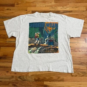 VTG Wrangler Rugged Wear T-Shirt Mens 4X Heather Hiking USA Outdoors Gorpcore - Picture 1 of 7