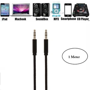 3.5mm Jack Plug To Plug Male Cable Audio Lead For Headphone/Aux/MP3 - 1M - Picture 1 of 4