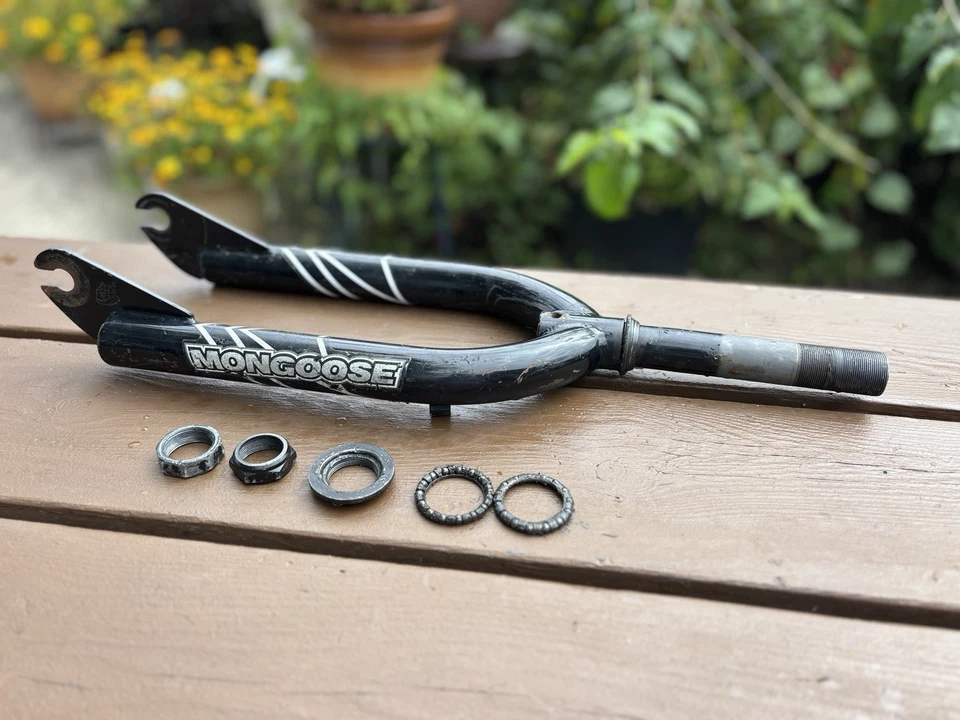 Mongoose BMX Fork 1” Threaded Chrome Old School 1990s Performer Style GT Dyno - Image 1 of 4