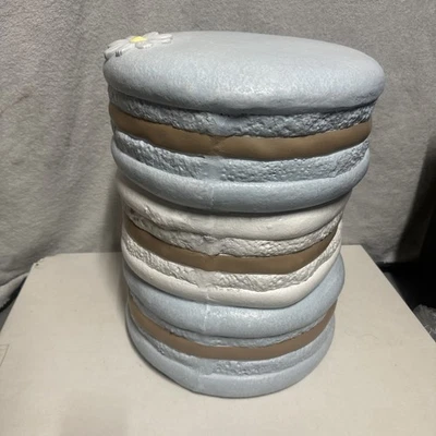 FRENCH MACARON MACAROON COOKIE STACK Valentines Day Stool Table HOMEGOODS TikTok - Image 1 of 4