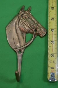 Pferdekopf Messing Haken, Gewand Jackenhaken, Western Bauernhaus Deko - Bild 1 von 2