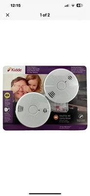 Kidde Voice Smoke + Carbon Monoxide CO Alarms 2Pk 10 Year Battery NIB