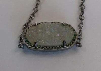 Kendra Scott Pendant Necklace Drusy White - Image 1 of 4