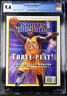 CGC 9.4 Top Pop! Sports Illustrated LA LAKERS THREE-PEAT 2001-2002 NBA Champions - Image 1 of 4