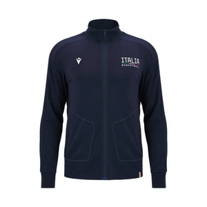 BASKETBALL ITALY – SWEATSHIRT ATHLEISURE NAVY - MACRON - Season 2025/26 - Picture 1 of 4
