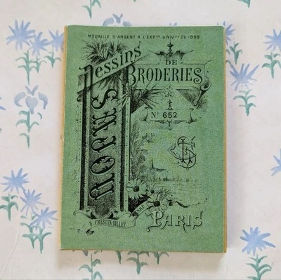 Maison Sajou Miniature Green Cross Stitch Album #652 Needlepoint DIY French - Image 1 of 2