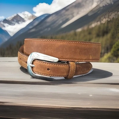 Cinturón de cuero Silver Creek cónico talla 34 nuevo con etiquetas lista $58 Foto 1 de 4