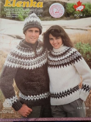 Elenka White Buffalo Yoked Sweaters Knitting Pattern Book 1 - Image 1 of 4