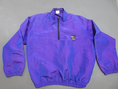 Vintage Surf Style Pullover Jacket Mens One Size Iridescent Windbreaker 90s - Image 1 of 4