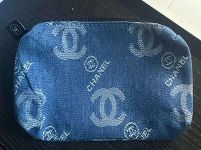 Chanel джинсовой ткани синий косметики сумка застежки красоты новый  - Изображение 1 из 3