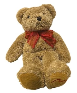Peluche orsacchiotto Bestever 10 pollici peluche fiocco rosso super morbido HTF - Foto 1 di 10