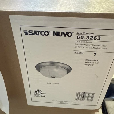 Nuvo Lighting 3 luces 15" montaje empotrado con vidrio blanco esmerilado - 60-3263 Foto 1 de 3