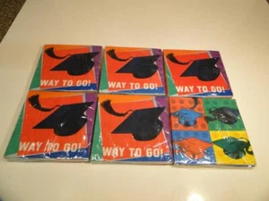 Graduation Luncheon Napkins 6 Packages x 16 NEW in Package - Picture 1 of 3