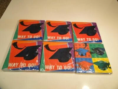 Servilletas de almuerzo de graduación 6 paquetes x 16 NUEVAS en paquete Foto 1 de 3