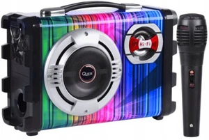 Tragbarer Karaoke 7in1 MP3 SD USB FM Aktiv Lautsprecher HiFi Bluetooth Gitarreneingang - Bild 1 von 4