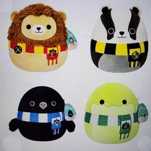 Harry Potter Set of 4 Squishmallow 10" Gryffindor Slytherin Hufflepuff Ravenclaw - Picture 1 of 5