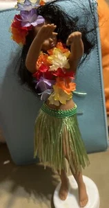 Vintage Hawaiian Hula Girl Doll 9" Figurine Lei Hawaii Luau Dancer grass skirt - Picture 1 of 5