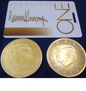 2020 2024 US Doland Trump Card Gold Coin Collection Collectible Collector's Lot - Picture 1 of 8