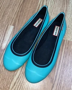 Hunter Original Tour Ballet Flats Rubber Shoes Women’s Size UK 5 US 7 - Picture 1 of 4