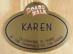Disney Board Walk 15 Years Gold Award "Showplace Of The Shore" 10" x 8" - Picture 1 of 2