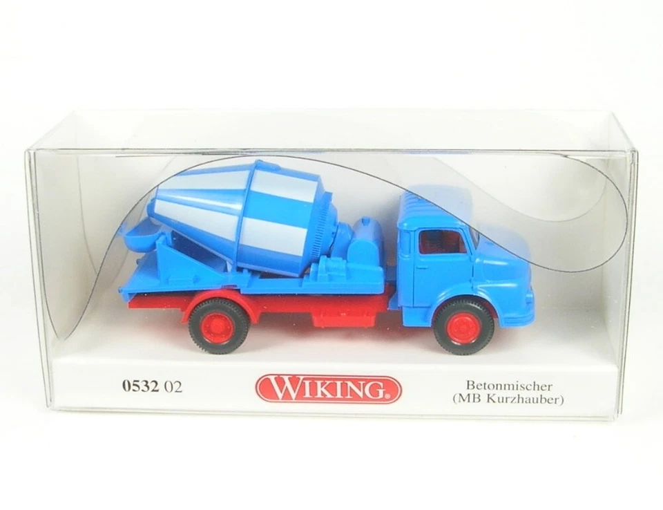 Mercedes-Benz Kurzhauber Betoniera (Blu/Bianco) 1:87 - WIKING - Immagine 1 di 1