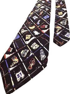 NICOLE MILLER TIE 1995 Mt. Everest Downhill Skiing Theme100% Silk 4” Excl’t Cond - Picture 1 of 6