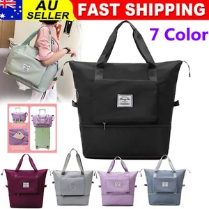 Foldable Travel Bag- Unisex Lightweight Large Capacity Folding Duffel Travel Bag - Picture 1 of 19