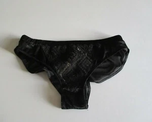 Cosabella LUSSO Roma Crochet Sheer Black Ruched Bikini Black L Retail $95.00 NWT - Picture 1 of 4