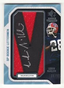 Parche automático novato Leodis McKelvin Bills 2008 SP hilos de novato Lettermen 08/32 - Imagen 1 de 2