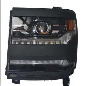 Fit 2016 - 2018 Chevy Silverado 1500 LED DRL Projector Headlights Primed Driver - Picture 1 of 4