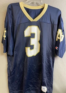 VTG Champion Notre Dame Fighting Irish #3 Football Jersey sz 44 - Picture 1 of 3