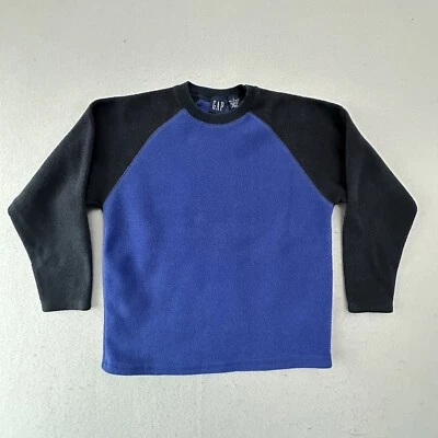 Suéter Vintage Gap Juvenil Grande Azul Polar Estilo Raglán Bloque de Color Foto 1 de 4