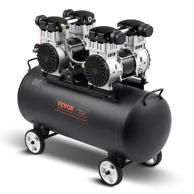VEVOR Compresseur Air Compact Portable Sans Huile Réservoir 75 L 90 PSI 2,65 kW - Immagine 1 di 4