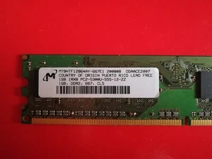 RAM DDR2 PC2-5300 667MHZ 1GB - Foto 1 di 2