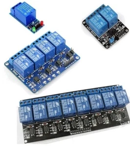 Arduino 5V Relay Module Interface Board for Low Level Trigger 1 2 4 8 Channels - Picture 1 of 17