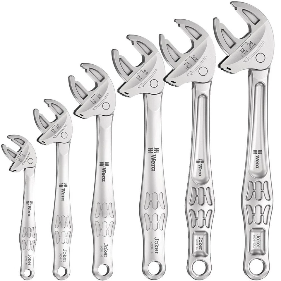 Wera Joker 6004 Self-Setting Adjustable Spanner Wrench All Sizes - Ratchet Style