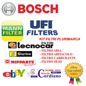 Kit tagliando 3 filtri + 5L olio Originale Jeep Renegade 1.6 Multijet 16V - Foto 1 di 7