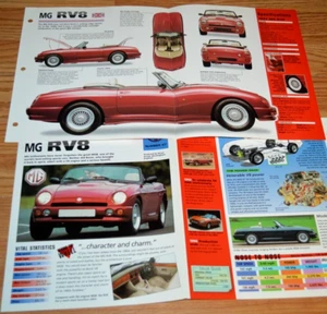 MG RV8 1992 póster información especificaciones folleto original especificaciones información anuncio 92 MGRV8 - Imagen 1 de 1