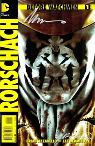 Brian Azzarello & Lee Bermejo Signed Watchmen Rorschach Comic Authentic JSA COA - Picture 1 of 3