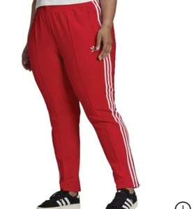 adidas originals red straight leg joggers size 2x / 24-26. - Picture 1 of 5
