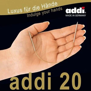 addiClassic Metal Fixed Circular Knitting Needles 20cm addi Classic All Sizes - Picture 1 of 1