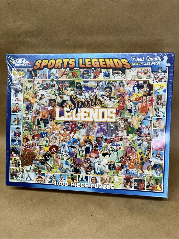 White Mountain Jigsaw Puzzle Ultimate Trivia 1000 PC 24x30 Sports Legends